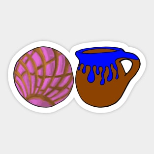 Concha Y Cafecito Sticker